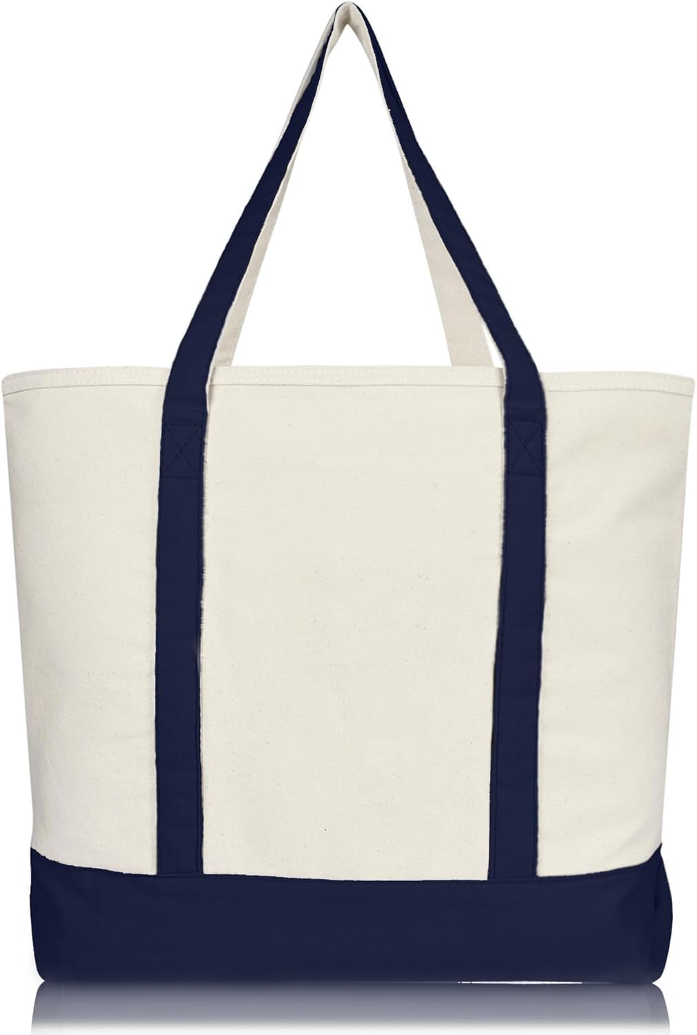 22" Heavy Duty Cotton Canvas Tote Bag (Zippered)