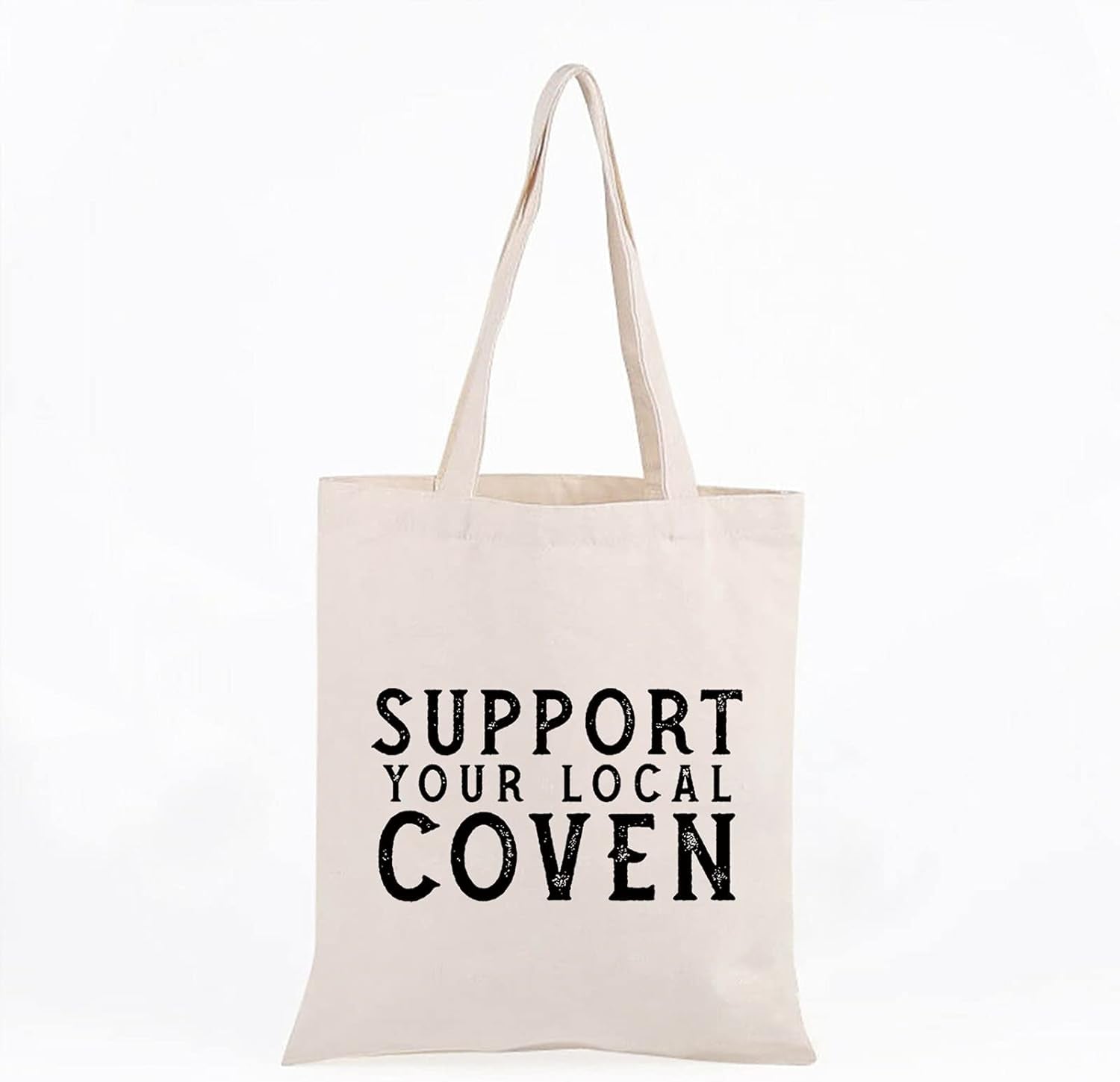 Wiccan Halloween Witch Gift Support Your Local Coven Witch Aesthetic Wicca Witchcraft Cosmetics Bag (LOCAL COVEN Tote)