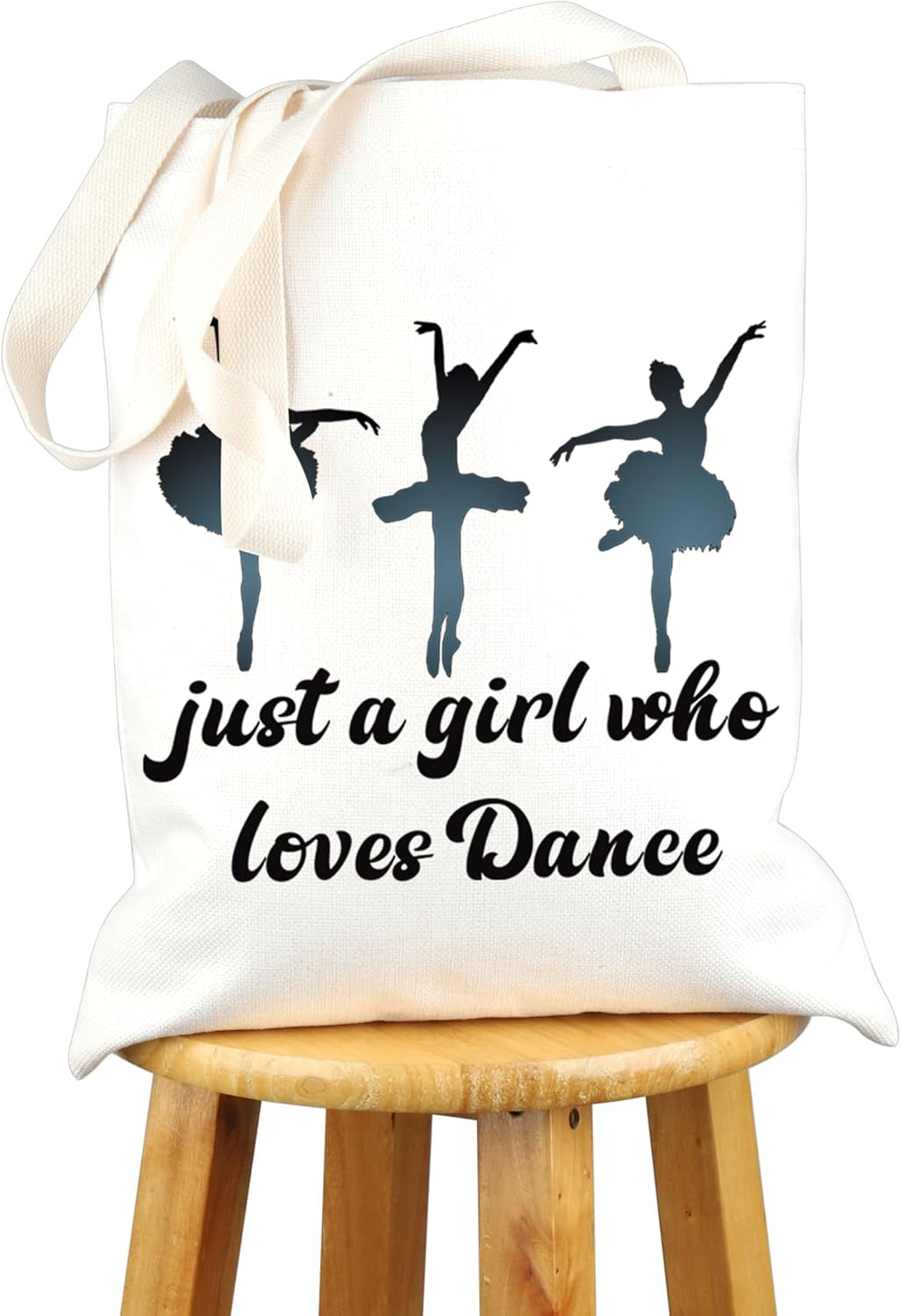 Dancer Tote Bag Just a G Who Loves Dance Shoulder Bag Dance Lover Gifts Ballerina Gift Bag Ballet G Gifts(Loves Dance Tote)