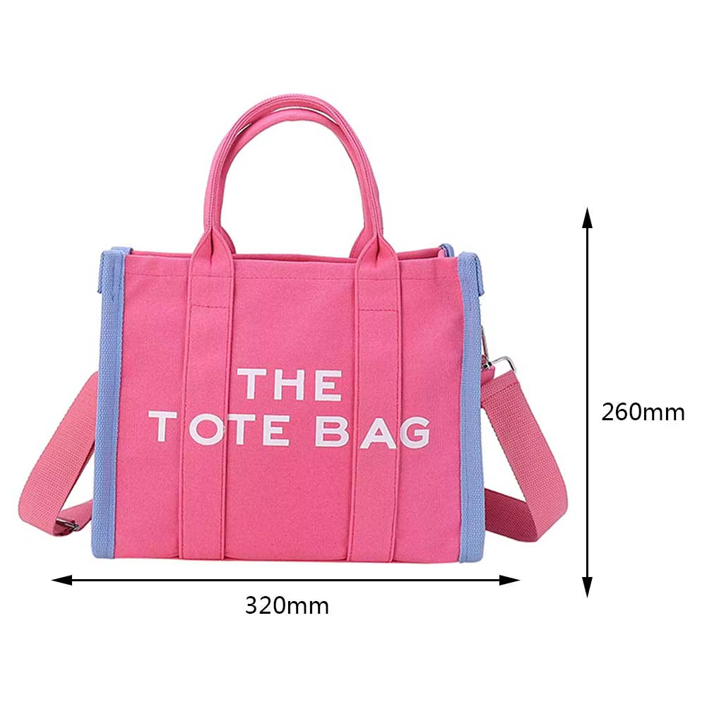 Canvas the Tote Bag Women Luxury Designer Shoulder Bags Black Ladies Crossbody Bags Large White Shopping Bags Pink Purses 2023