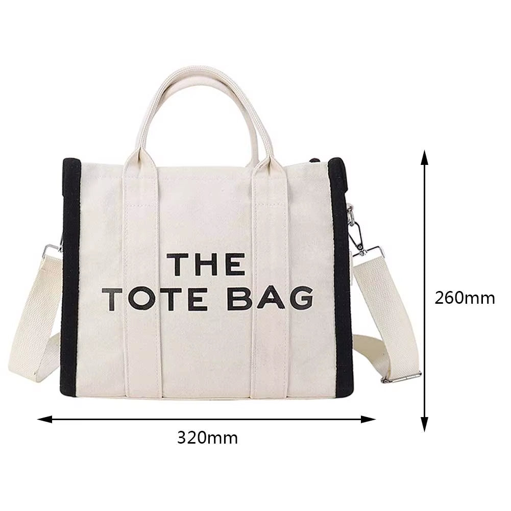 Canvas the Tote Bag Women Luxury Designer Shoulder Bags Black Ladies Crossbody Bags Large White Shopping Bags Pink Purses 2023