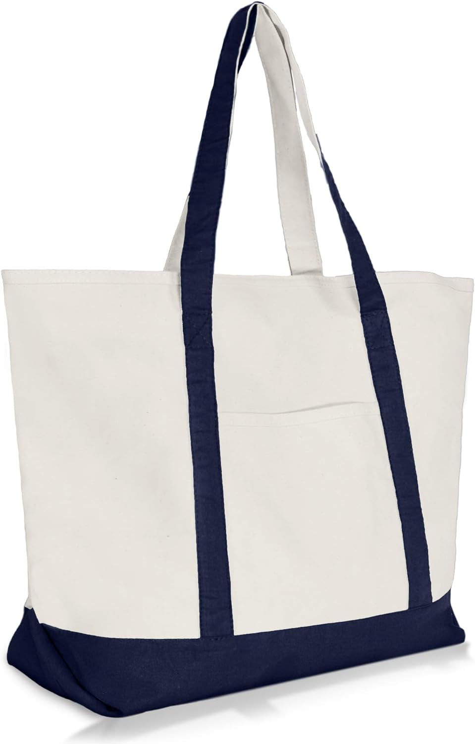 22" Heavy Duty Cotton Canvas Tote Bag (Zippered)