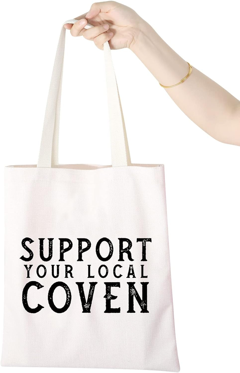 Wiccan Halloween Witch Gift Support Your Local Coven Witch Aesthetic Wicca Witchcraft Cosmetics Bag (LOCAL COVEN Tote)