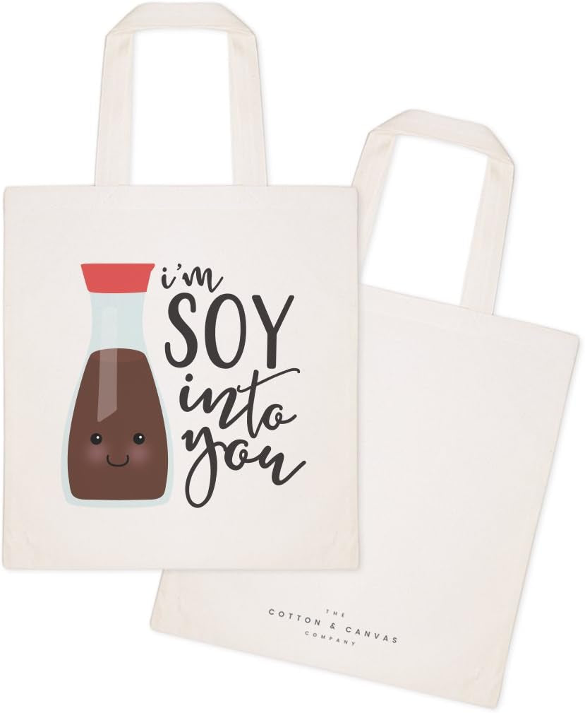 Food Pun Reusable Grocery Bag and Farmers Market Tote Bag