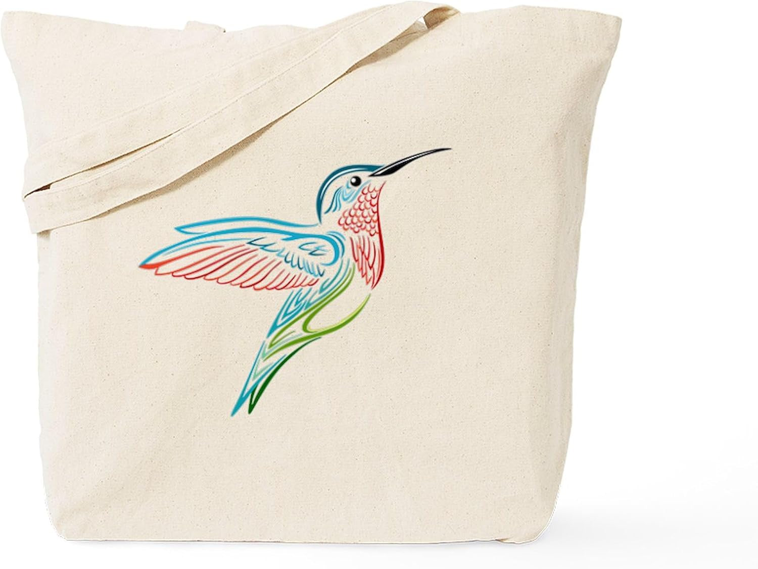 Hummingbird Tote Bag Natural Canvas Tote Bag, Reusable Shopping Bag